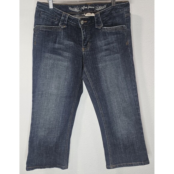 Reflex Denim - Vintage Reflex Women's Juniors Capri Denim Made In USA Size 11 Y2K Dark Wash